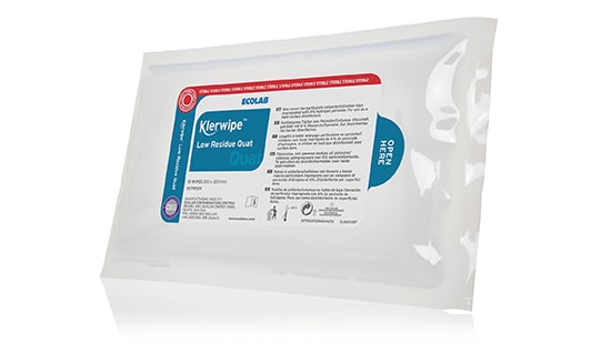 Klerwipe™ Sterile Low Residue Quat Pouch Wipe