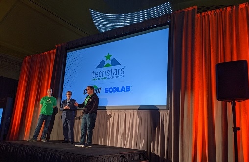 Techstars: Ecolab CEO Doug Baker and Cargill CEO David MacLennan present in 2019.