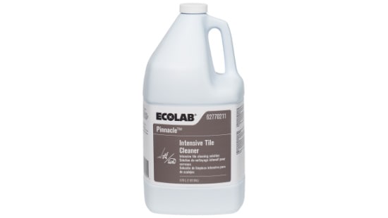 Single large refillable jug of pinnacle intensive tile cleaner made by Ecolab.