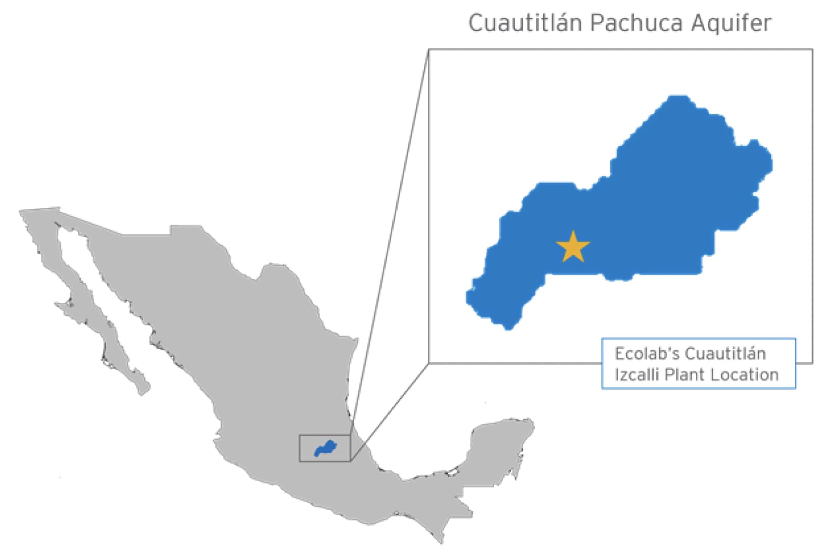 Map of Ecolab’s Cuautitlán Izcalli, Mexico Plant
