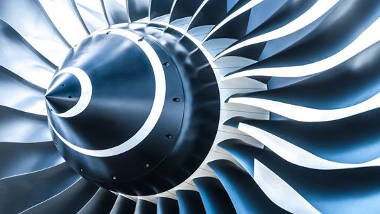 Jet turbine, close up