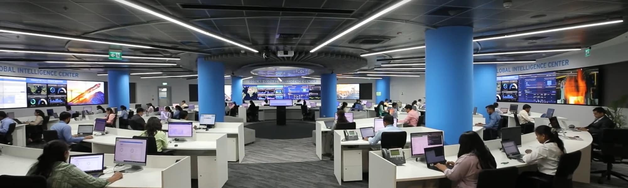 A view of the Ecolab Global Intelligence Center (EGIC) hub in Pune, India