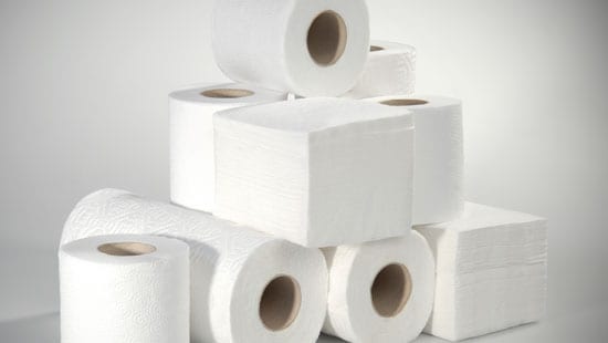 Stack of tissue rolls