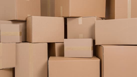 Stack of brown boxes
