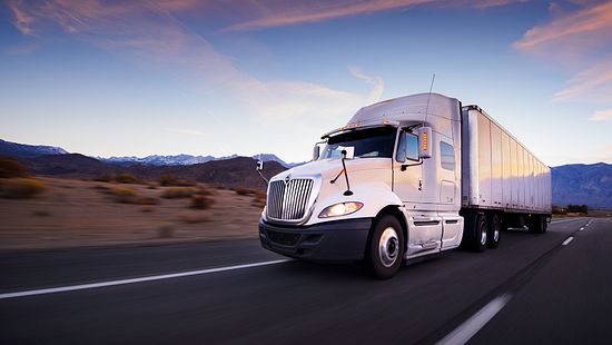 Heavy Duty Truck at Sunset